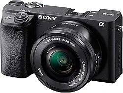 Sony Câmera Mirrorless Alpha A6400: Câmera Digital Compact Aps-C Intercambiáveis ​​Com Foco Automático De Olhos Em Tempo Real, Vídeo 4K, Tela Flip & 16-50Mm Lente E Câmeras Compatíveis Com Montagem