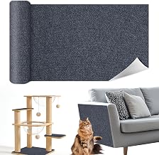 Cat Scratching Post Self-Adhesive 200 x 40 cm, Felt Scratch-Resistant Sofa Protector, Easy to Cut, for Furniture, Scratching Mat, Sofa Protection (Grey)
