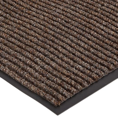 Durable Spectra-Rib Tapete de entrada interior con respaldo de vinilo, 2 x 3 pies, marrón