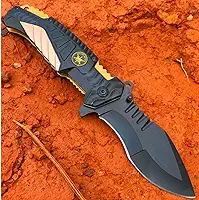 Canivete Semi Automático Special Forces EUA Afiado Resistente Aço Inox