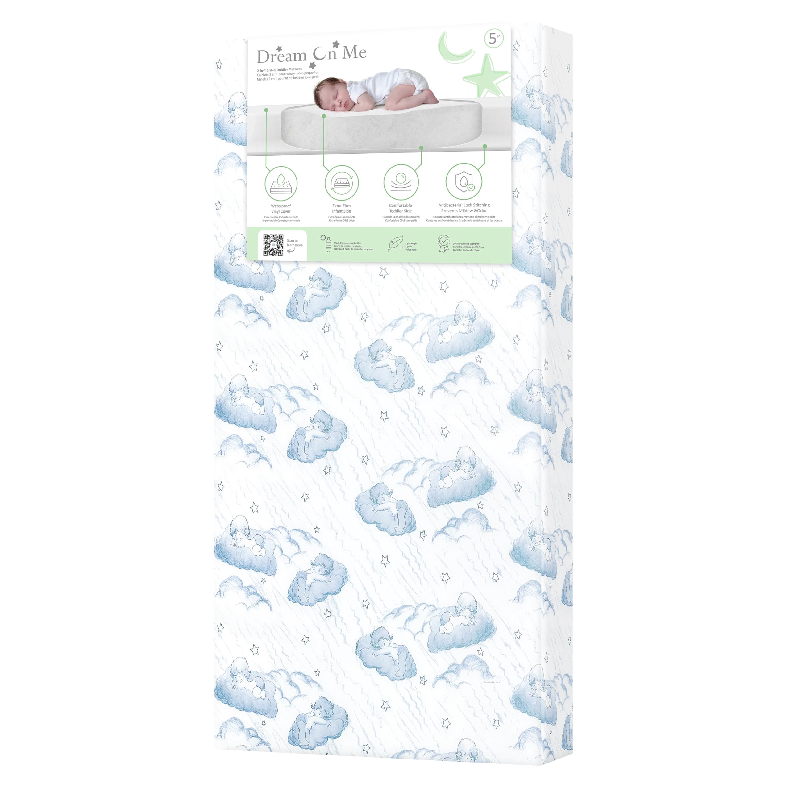 Dream On Me Cozy Cloud 2-in-1 Crib Mattress