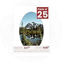 Vista 162 de Tapete de 5 x 7 para fotos de 4 x 6 pulgadas, con apertura de tablero ovalado verde Honeydew precortado, sin ácidos, mate para proteger tus