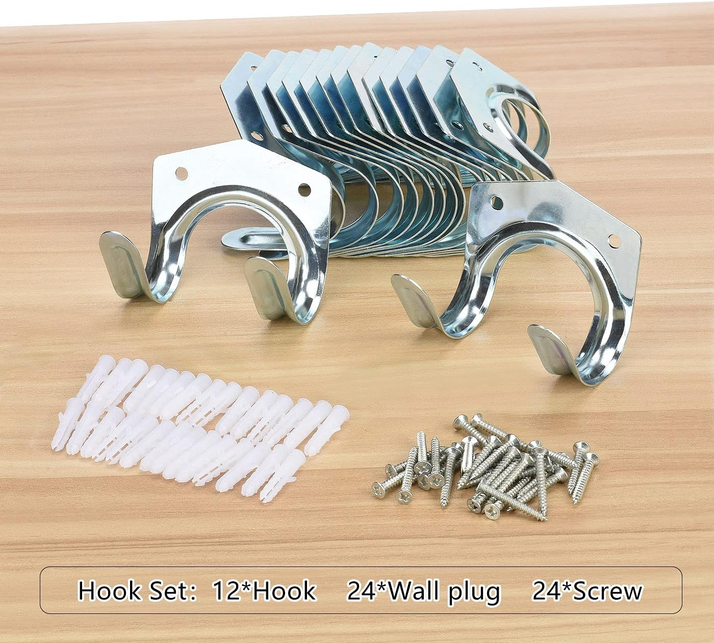 Drado 12 Pack Metal Tool Hanger Hooks Set, Garage Storage Hooks, Wall