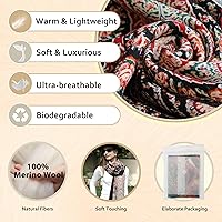 Vista 139 de DANA XU Manta de pashmina extragrande 100% de lana merina, bufanda de viaje, bufanda de cachemira para mujer, otoño e invierno, chal de gran