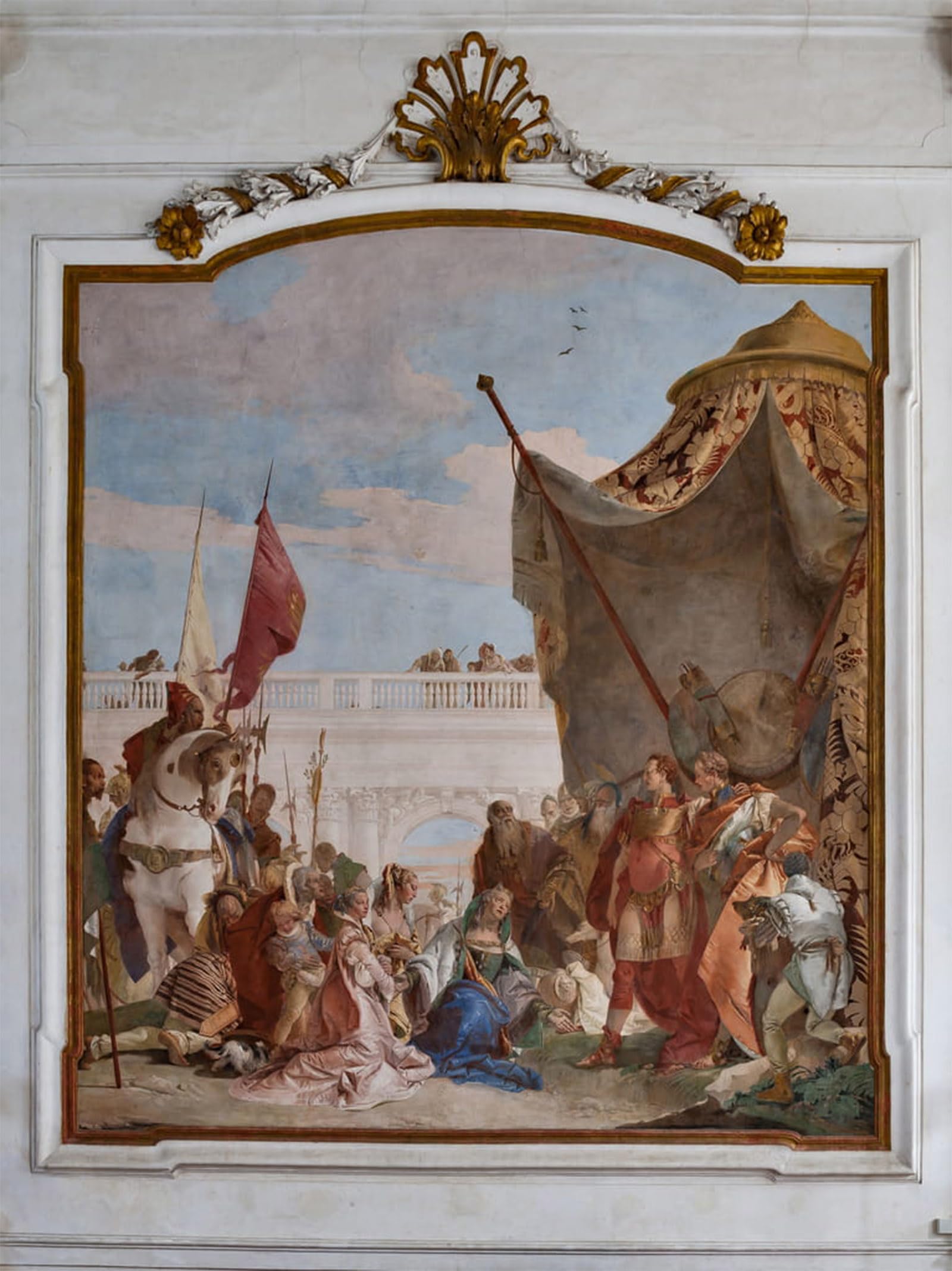 POSTERIIk Vintage Print Pop Art Landscape Artwork Continence of Alexander the Great by Battista Tiepolo Art Prints for Office Home Decor 60x90cm