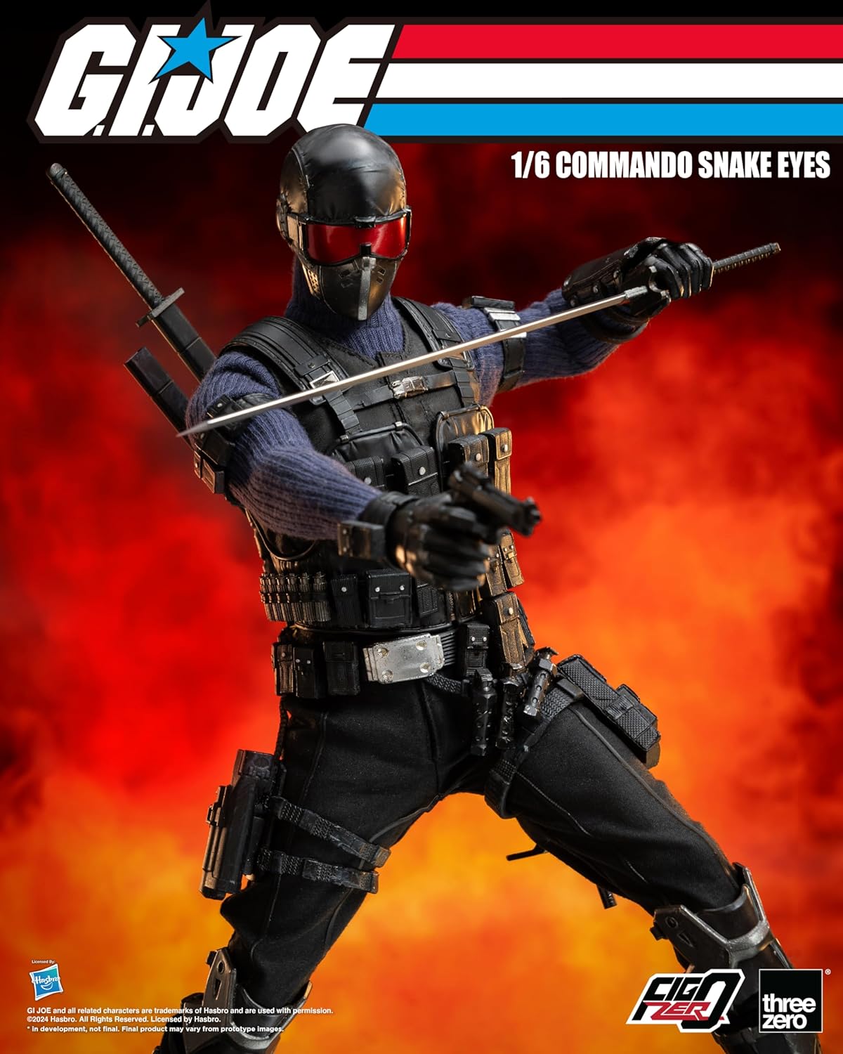 G.I. Joe: FigZero Snake Eyes 1:6 Scale Action Figure