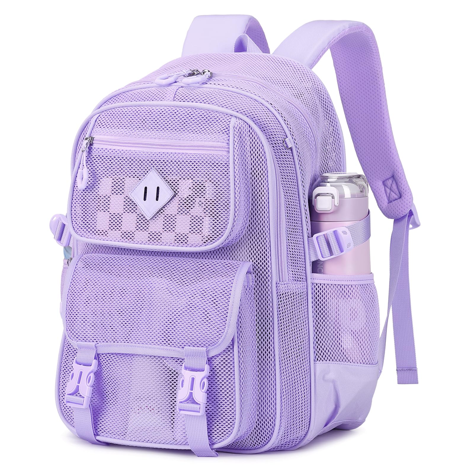 Heavy Duty Mesh Backpack, 17in See Through Net Bookbag for School Sports Gym Heavy Duty Mesh Backpacks for Adults Mesh School Bags for  main image 4