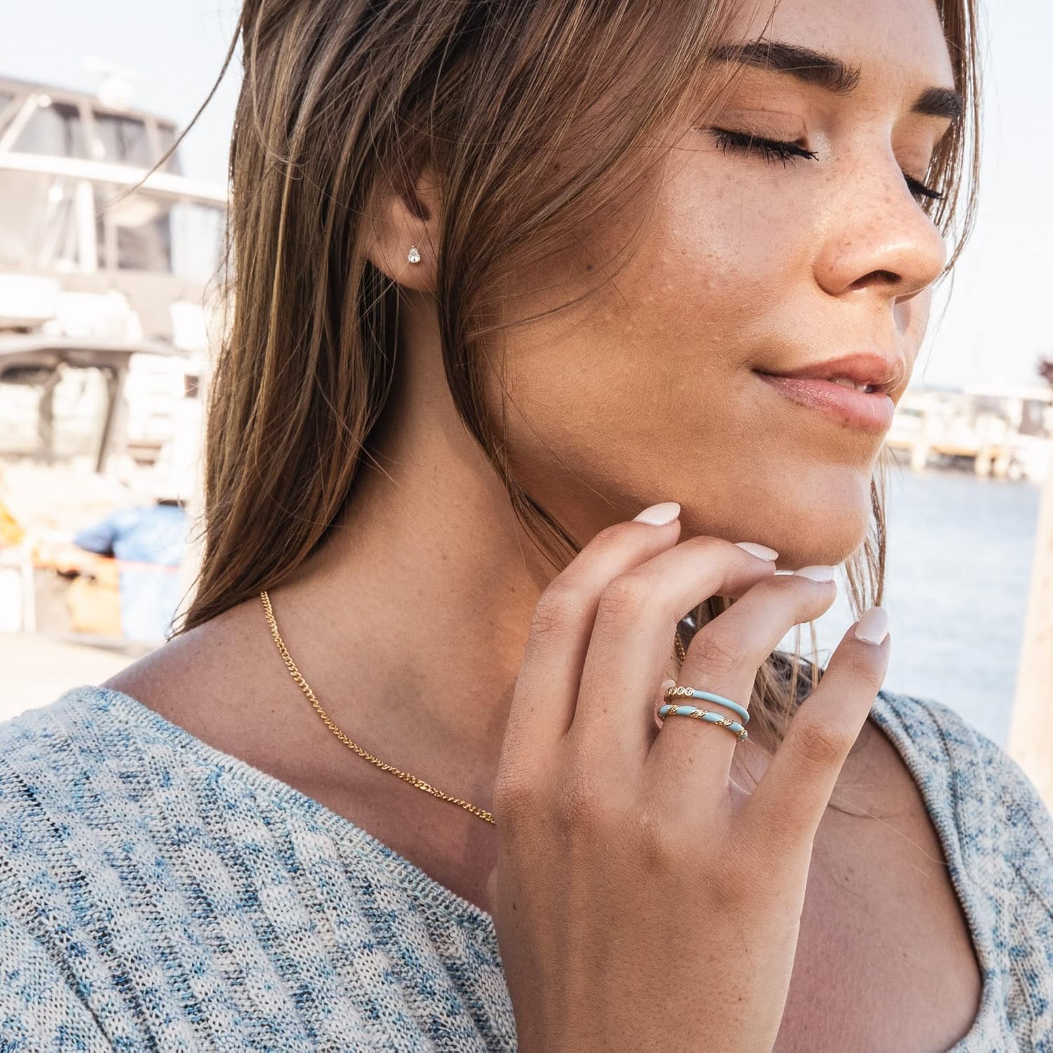 Vintage Pear Cut Stud CZ Earrings | Cubic Zirconia Solitaire Studs - Image 3