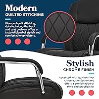 Vista 5 de LaZBoy Sutherland CHR10048A - Silla giratoria ergonómica de piel sintética para computadora y escritorio, color negro