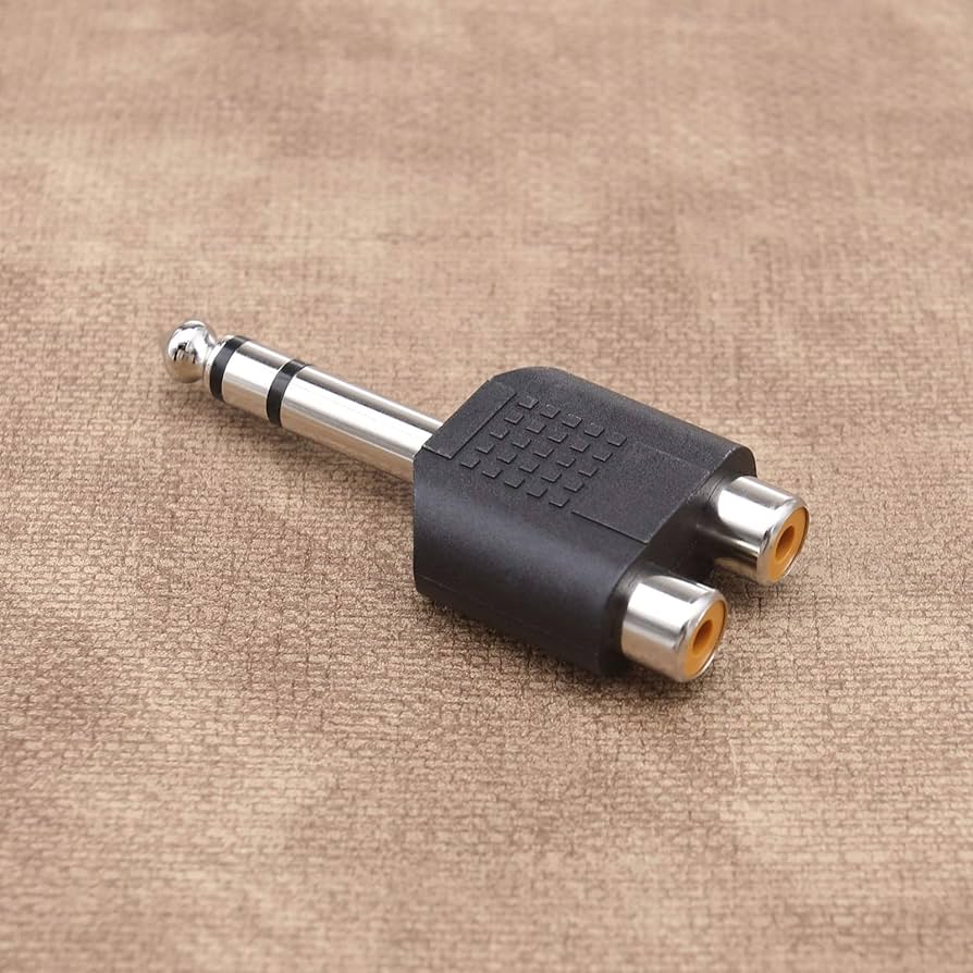 Spina Maschio Da 6,35 Mm Da 1/4 Di Pollice A Connettore Dell'altoparlante Femmina RCA Adattatore Per Spina RCA A Microfono Da Mm