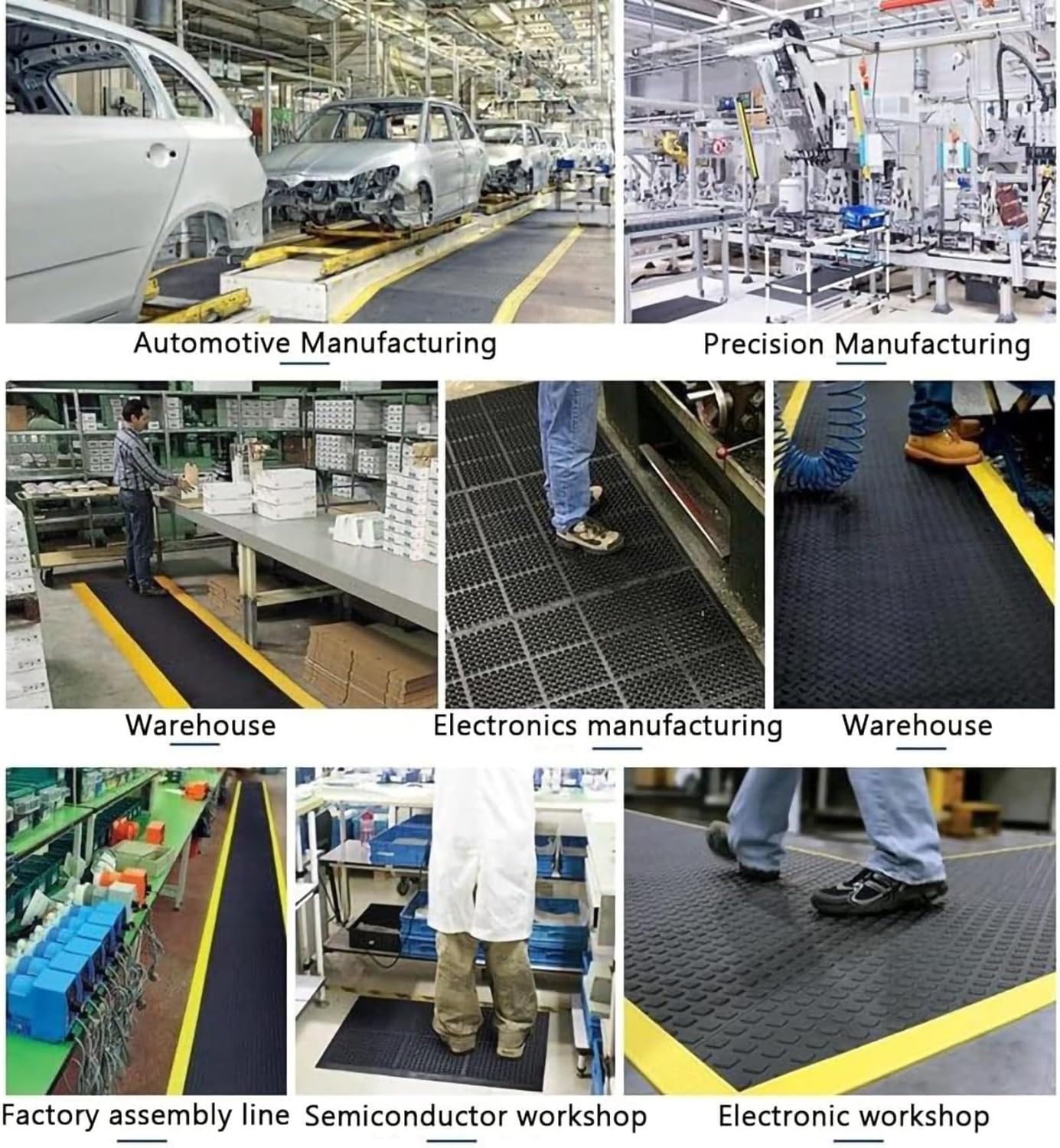 Anti-Static Anti-Fatigue Mat - Shock-Absorbing, Non-Slip Rubber Sponge for Home, Office, Garage & Workshop - Comfortable 7-100x60cm Floor Cushioning Solution