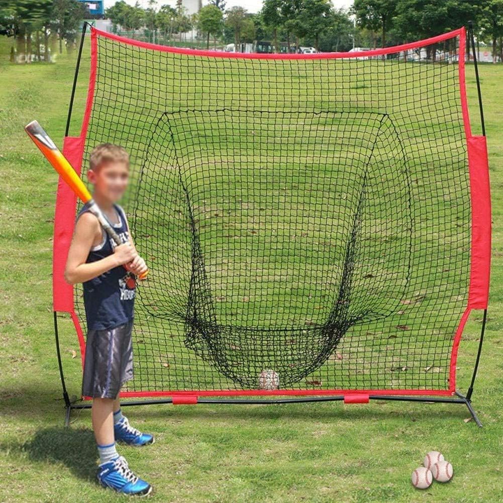 Sports Baseball Pitching Target, Children Baseball Practice Hitting Pitching Net with Carry Bag for All Skill Levels for Indoor Outdoor Training
