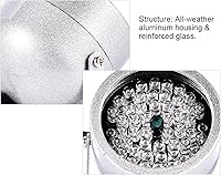 Vista 3 de Ejoyous Iluminadores infrarrojos 48 LED IR luces 60 grados gran angular infrarrojos visión nocturna luz para interior al aire libre CCTV cámara