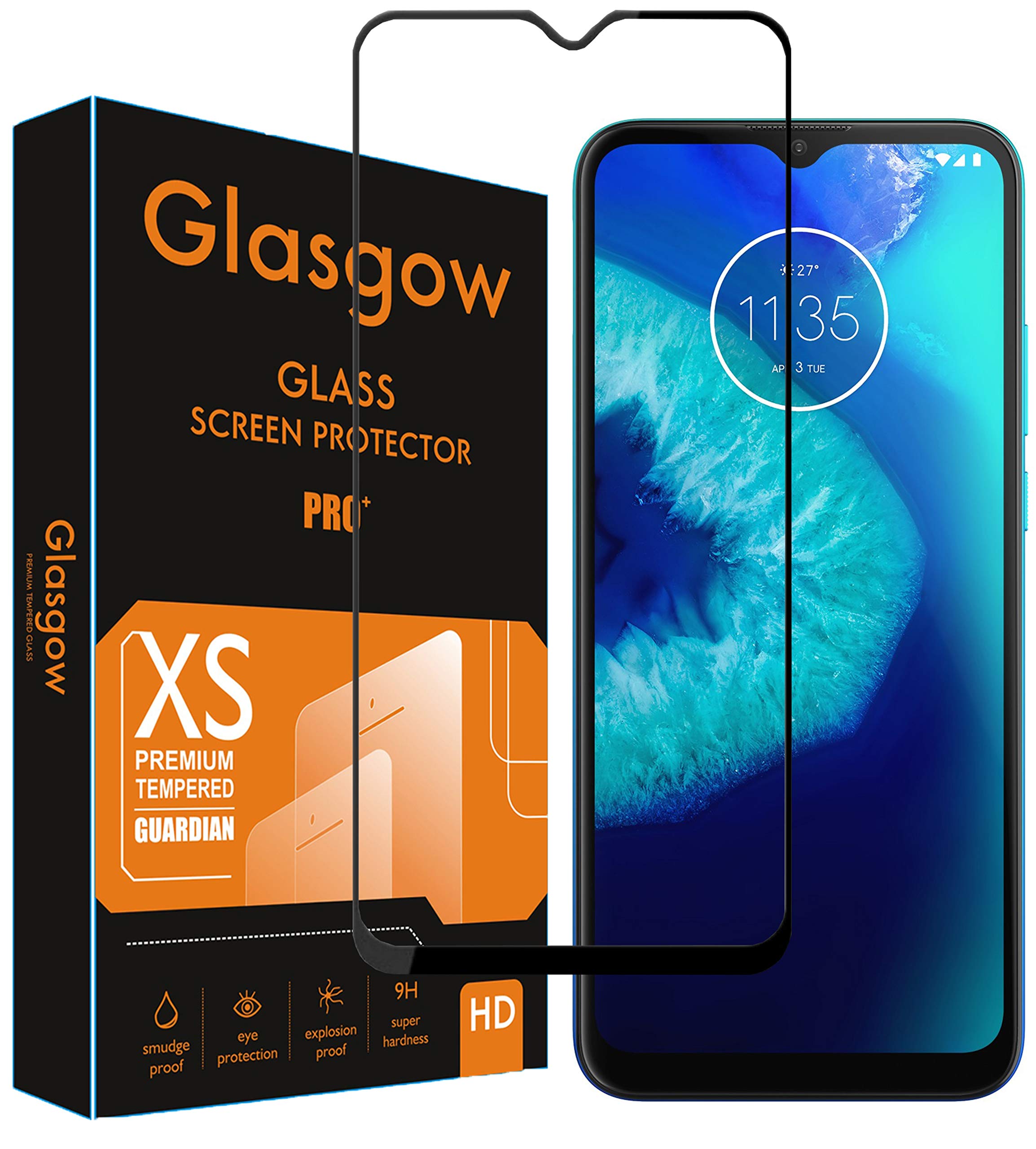 Glasgow |For Motorola Moto G8 Power Lite | Tempered Glass Screen Protector Guard | Full Glue Curved Tempered Glass | Bubble Free Installation | Gorilla - Black (B089H2C5HW) Amazon Price History, Amazon Price Tracker