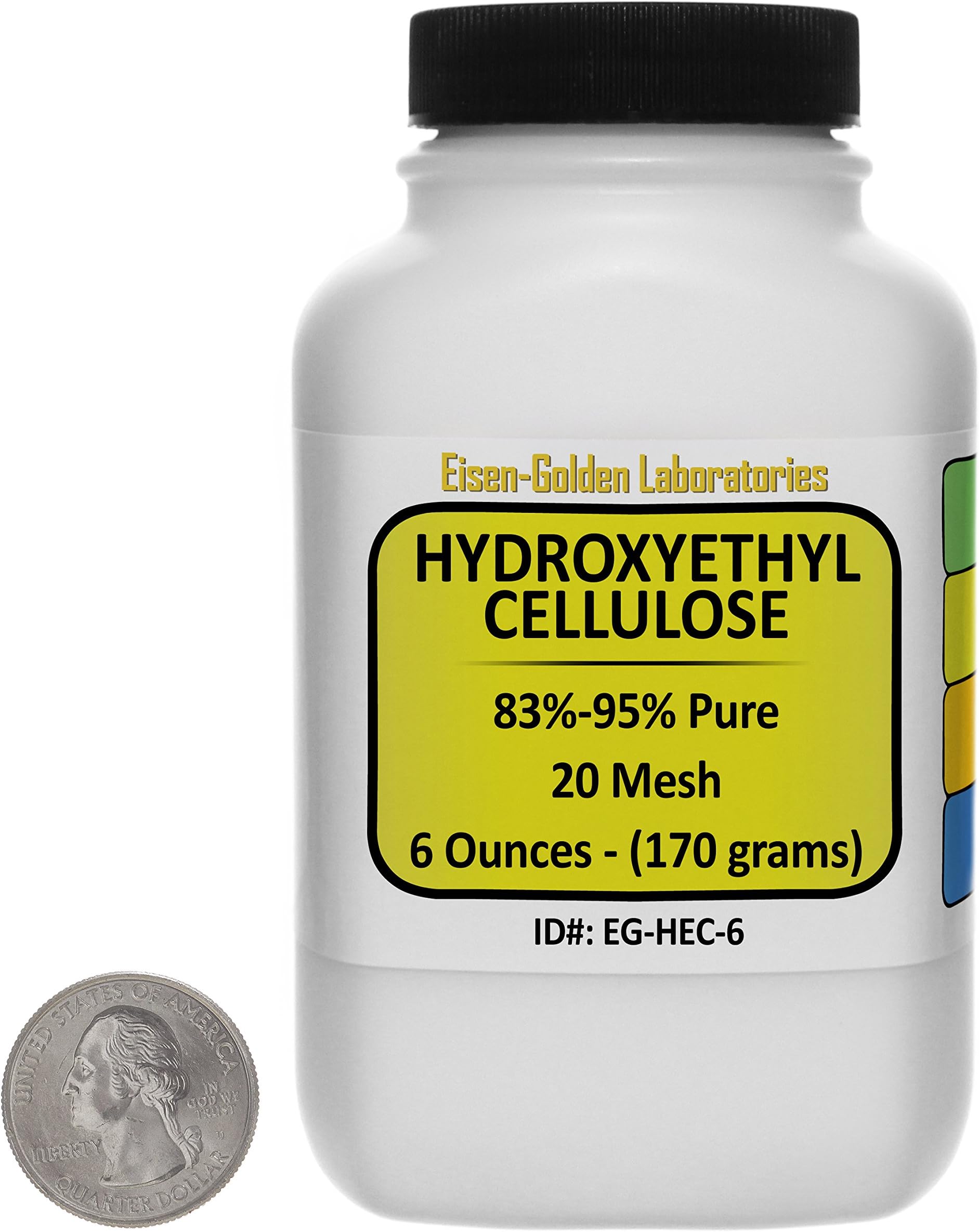 Hydroxyethyl Cellulose [HEC] Reagent Grade Powder 6 Oz in a Space-Saver Bottle