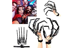 Adjustable Halloween Mechanical Fingers, Flexible Articulated Fingers for Spooky Cosplay
