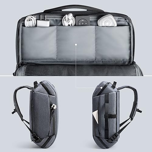 Miniatura 5 de KORIN ClickPackPro - Mochila antirrobo para laptop, impermeable, con puerto de carga USB, bloqueo TSA..