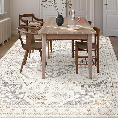 Miniatura 4 de Tapetes lavables de 8 x 10 para sala de estar, antideslizantes, de pelo corto, para sala de estar, comedor, dormitorio