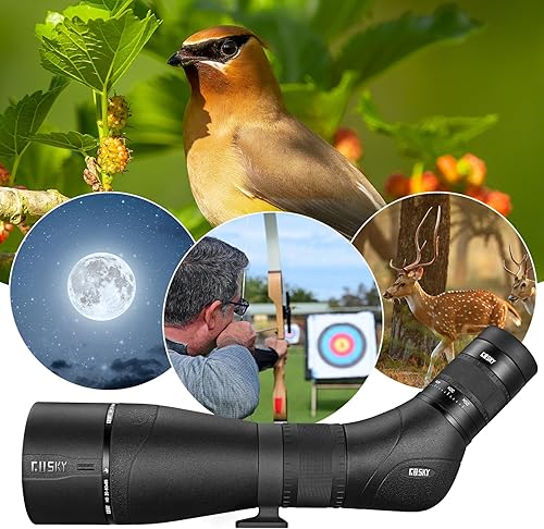 Miniatura 7 de Gosky EagleView - Alcance de observación 20-60x 85 HD con adaptador para teléfono inteligente para disparar objetivos, observación de aves, vida