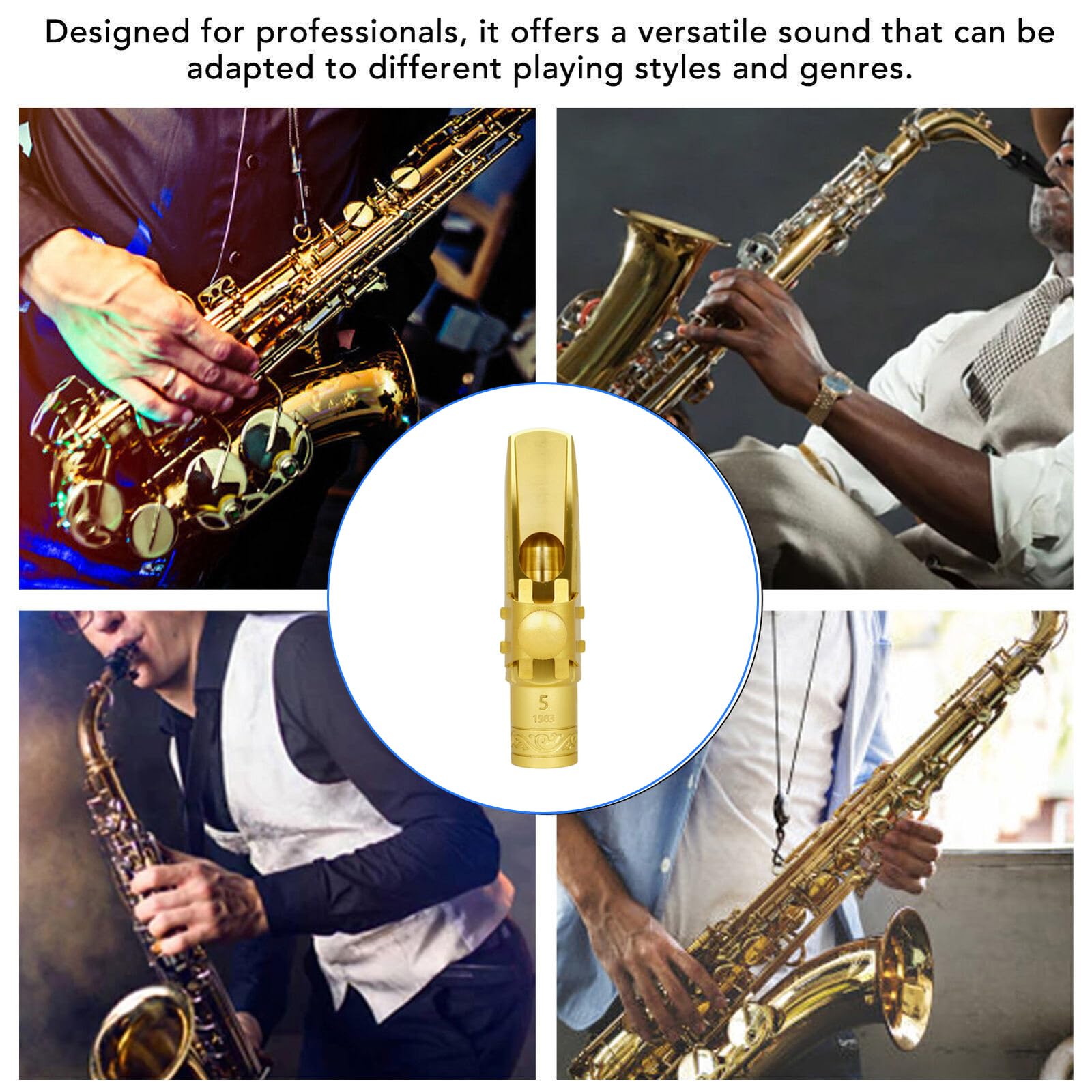 per sassofono contralto con cappucci e legature, 6 tone | Bocchini per sax in mib in metallo Accessori per strumenti musicali