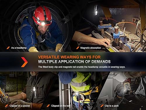 Miniatura 5 de Fenix HM71R - Linterna frontal de 2700 lúmenes con funda de transporte para faros APB-20, luz de foco recargable, luz de inundación, linterna de