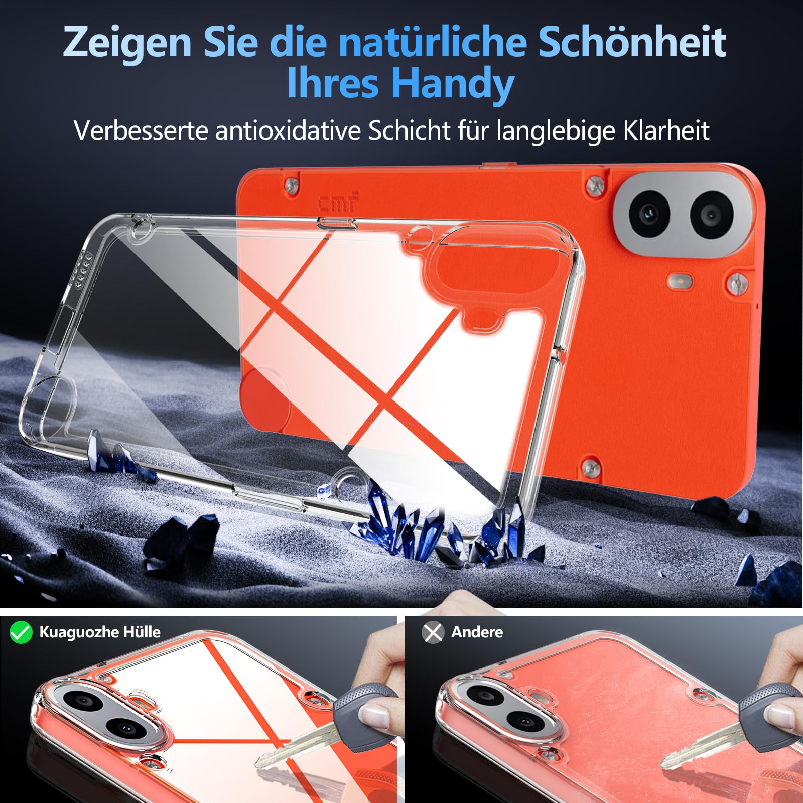 Custodia Comaptibile per Inoi A14 A14e Case Custodia [ con 9H HD Vetro Temperato] Cover Supporto PC + Silicone JSH-HDL