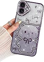 Vista 44 de BITOBE Diseñada para iPhone 16 Pro Max, Bonita Funda de Mariposa 3D Delgada con Chapado Brillante Reluciente de Lujo para Mujeres y Niñas Protectora