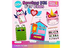 First Sewing Crafts for Kids 4-8, Girls Learn to Sew Kits for Beginners 6-8 4-6