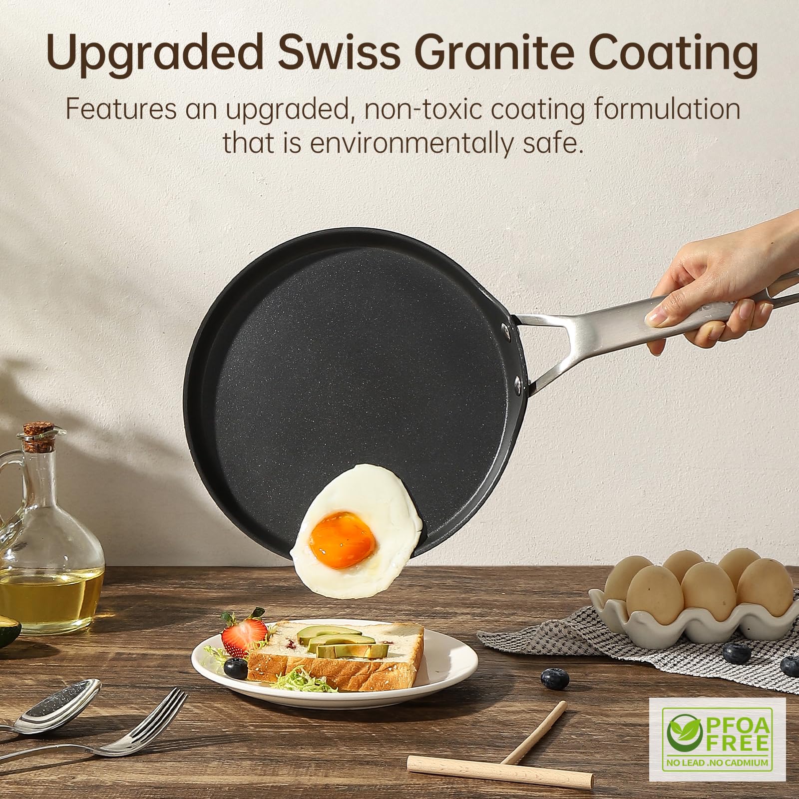 MsMk 8" Nonstick Crepe Pan - Perfect for Crepes & More -2 MsMk 8" Nonstick Crepe Pan - Perfect for Crepes & More -2