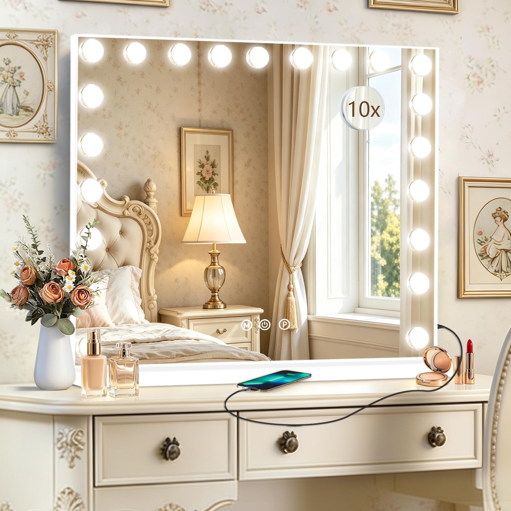 Ratsamee Hollywood Vanity Mirror - Lights & USB Charge -11 Ratsamee Hollywood Vanity Mirror - Lights & USB Charge -11