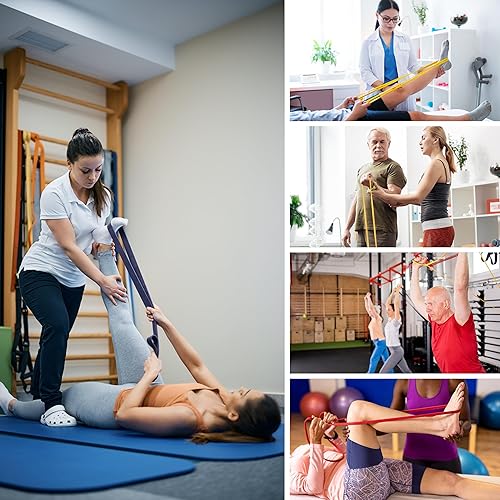 Miniatura 5 de Workout Bands, Resistance Bands for Working Out, Stretch Bands, Long Gym Elastic Bands for Workout, Pull Up Training Bands for Body Stretching,