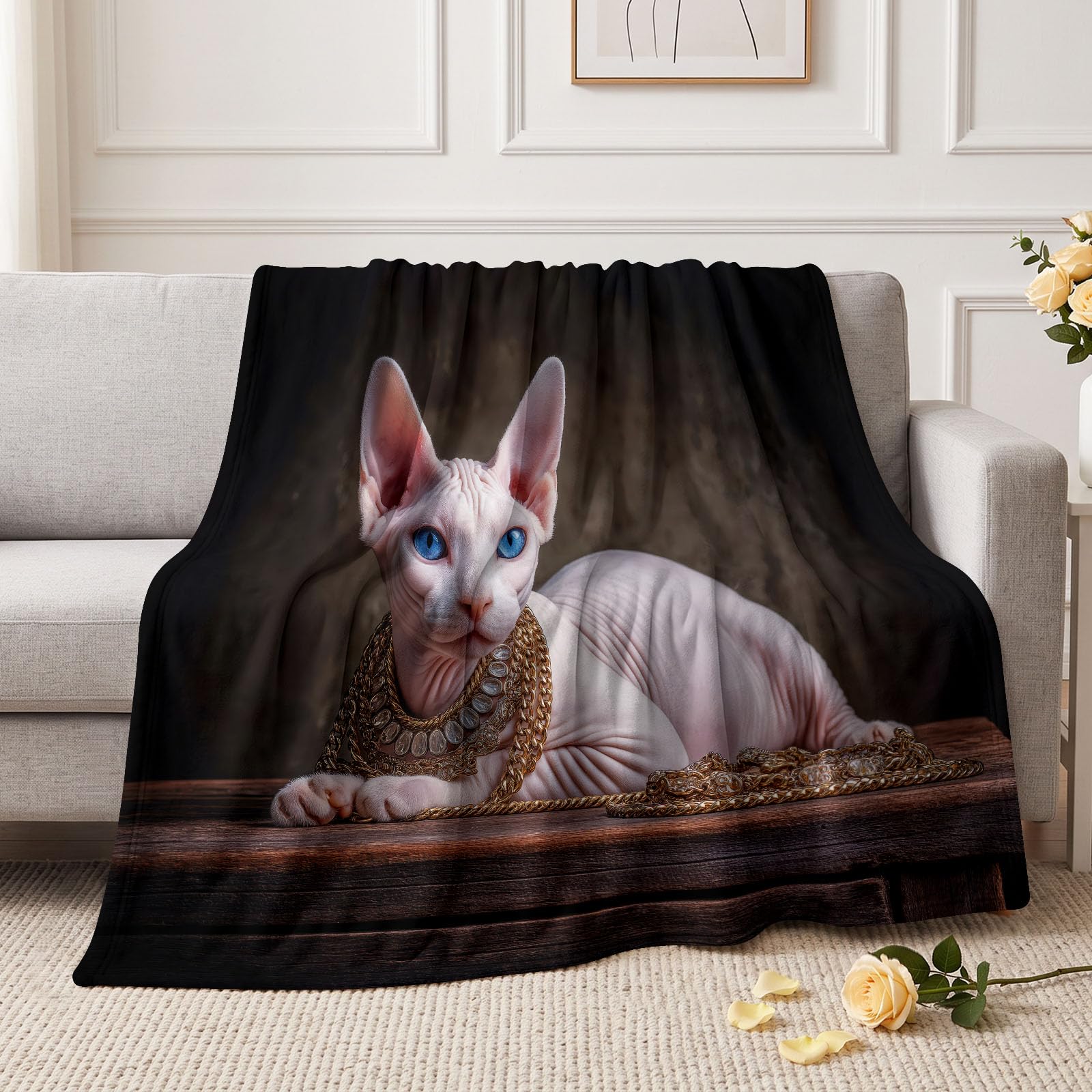 Koc Zwierzę 180 x 200 cm Miękka Sofa Łóżko Flanelowy Koc Narzuta