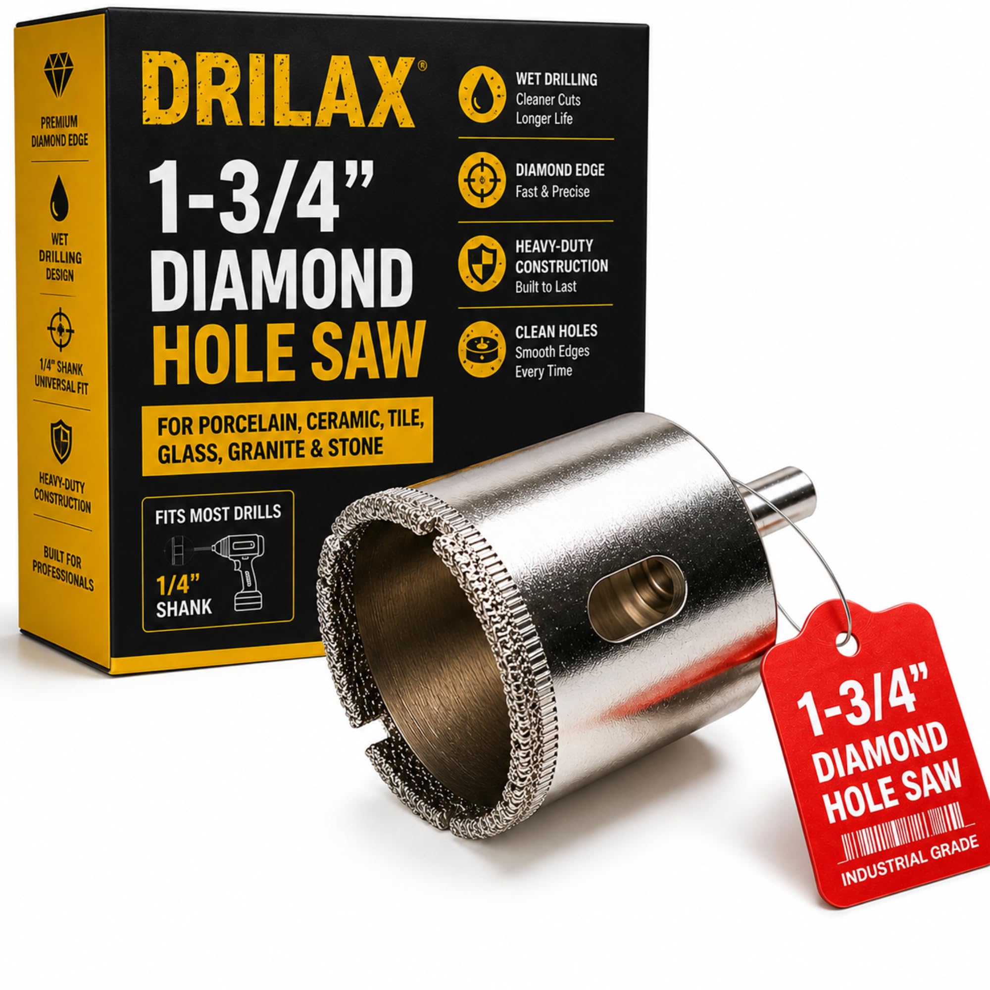 Drilax Diamond Hole Saw - Precise Tile Cutting -1