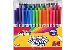 CRAZART 10128 CRAZY ART SUPER TIP MARKERS 64PC SET