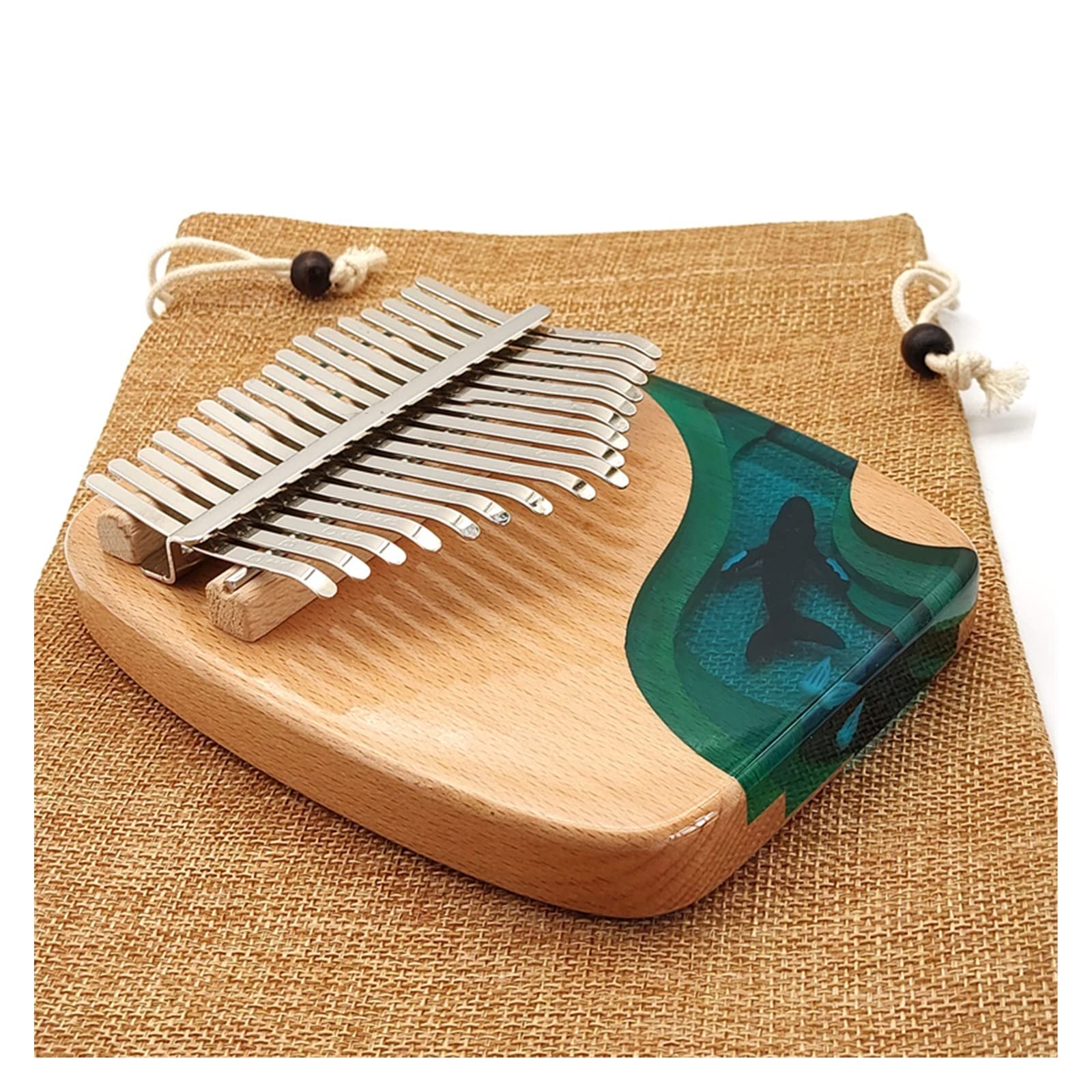 alumno Kalimba Teclado De Piano De 17 Teclas con Instrumento Musical Kalimba