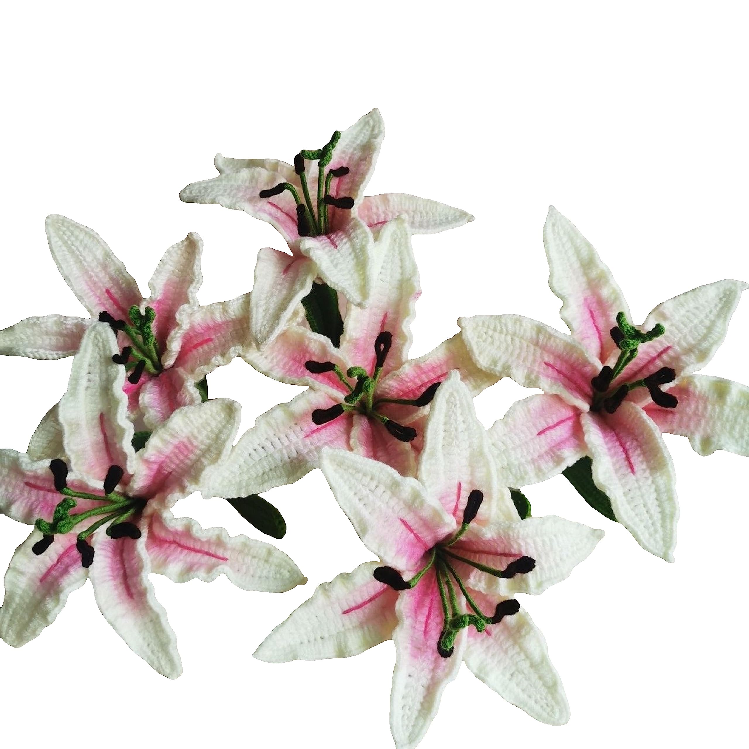 Amazon.com: Handmade Lily Flowers, Crochet Lily Artificial Flower