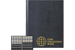 420 Large Capacity Coin Collection Album|Conserv Safe|Secure |Fits 1.1"x1.1" Coin CS0242BK