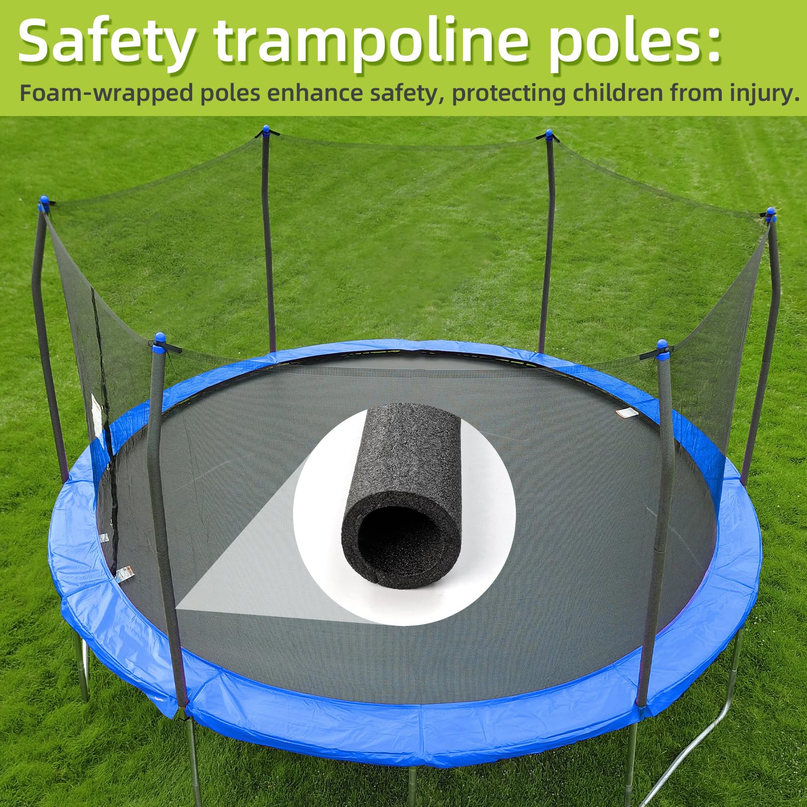 trampoline poles replacement for skywalker or jumpzylla,galvanized trampoline enclosure pole for skywalker or jumpzylla,replace parts#4201 4202 4135 or for jumpzylla 8ft 10ft&12ft 14ft
