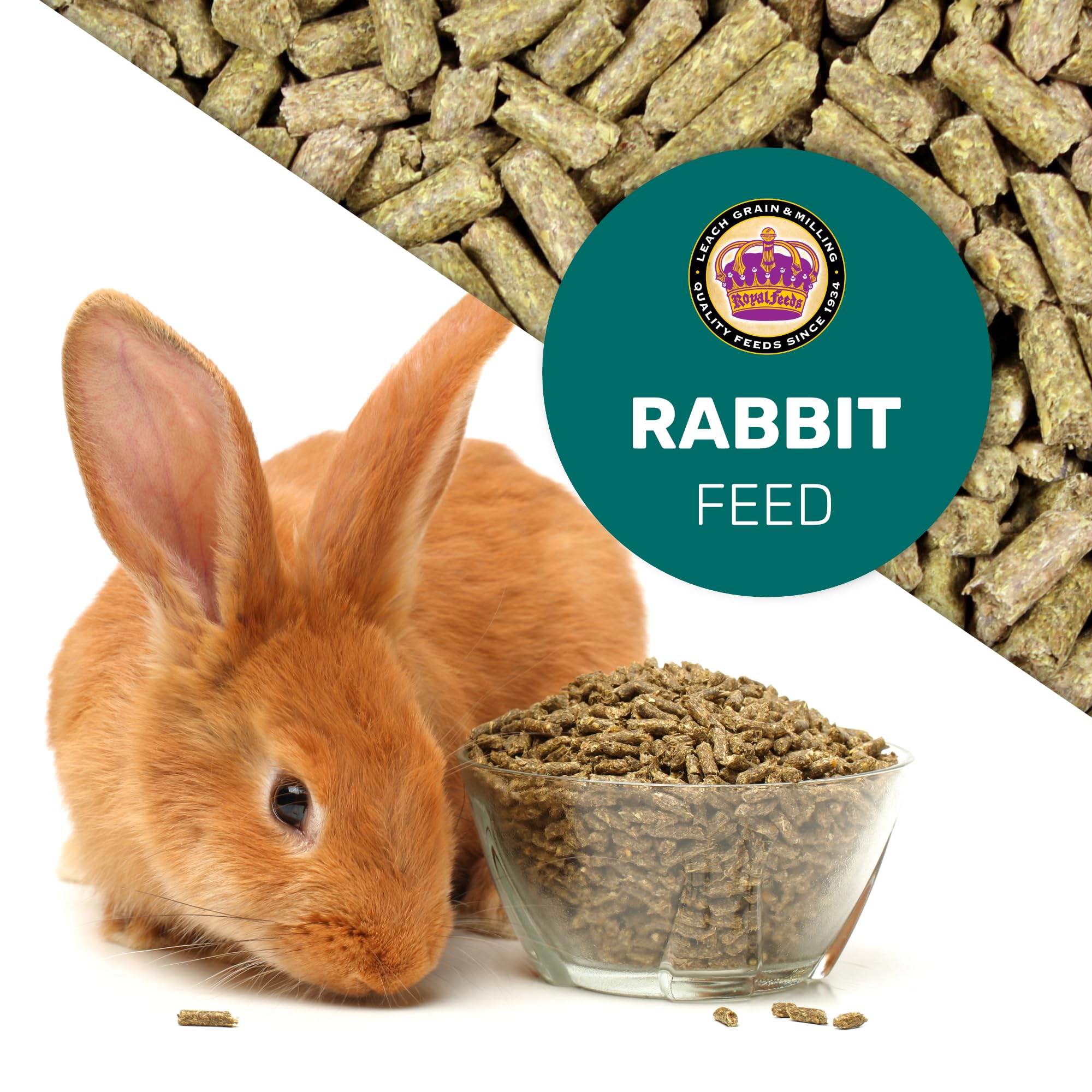 Natural Rabbit Food 5LB Alfalfa Rabbit Pellets - Complete Nutrition For ...