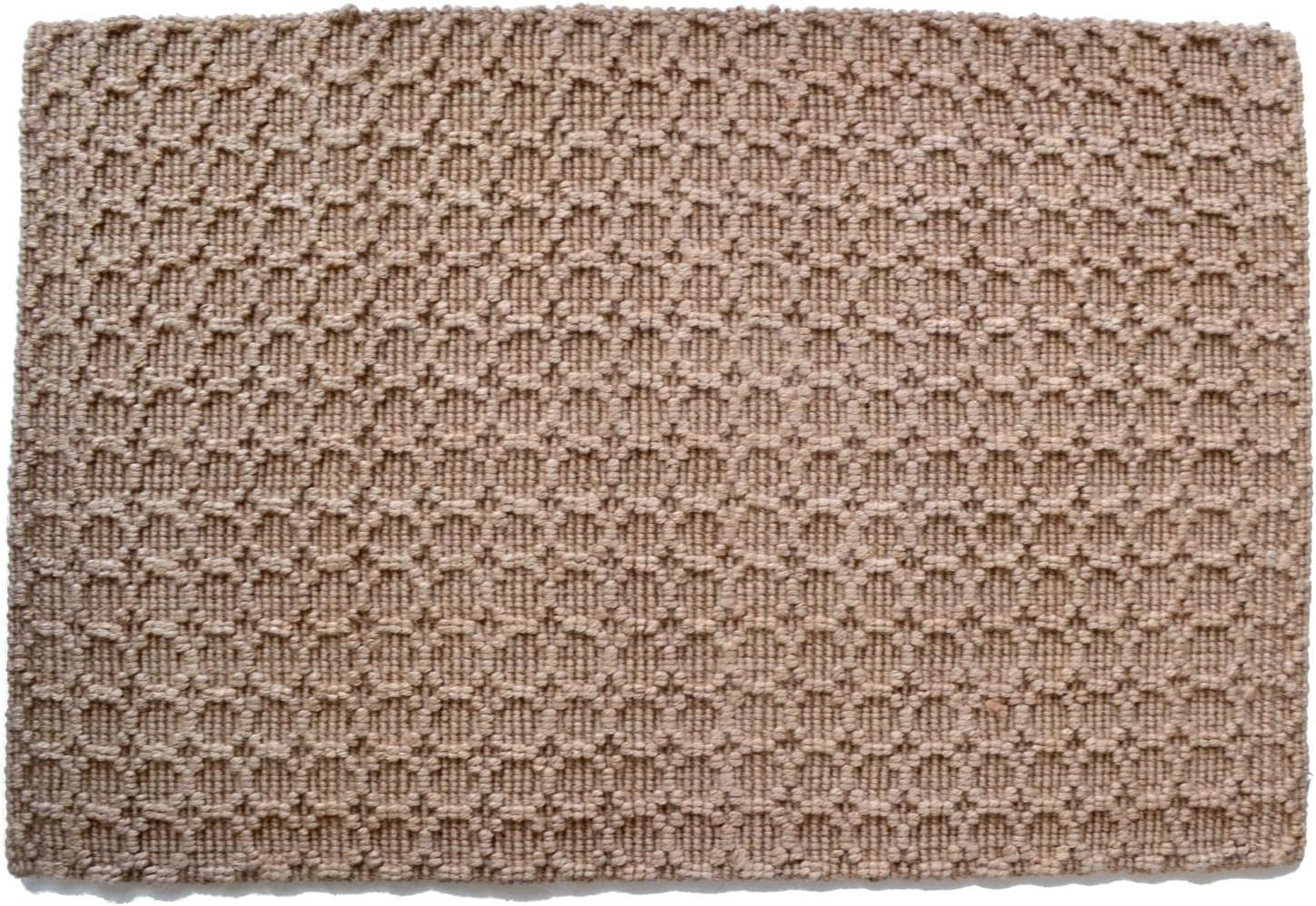 Imports Decor Natural Jute Rug, Beehive Design, 2-Feet by 6-Feet