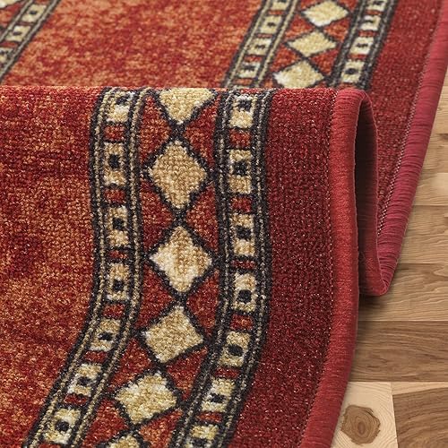 Miniatura 299 de Antep Rugs Alfombras modernas con bordes de 2 x 7 pies antideslizantes (antideslizante) de perfil bajo con parte trasera de goma para interiores
