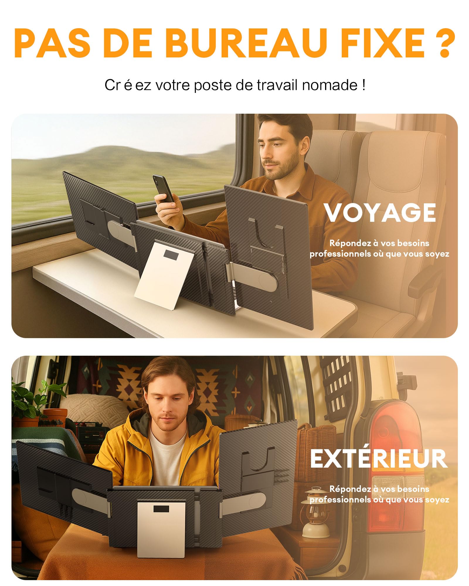 Moniteur Portable Triple Pour Ordinateur Portable - Test Et Avis
