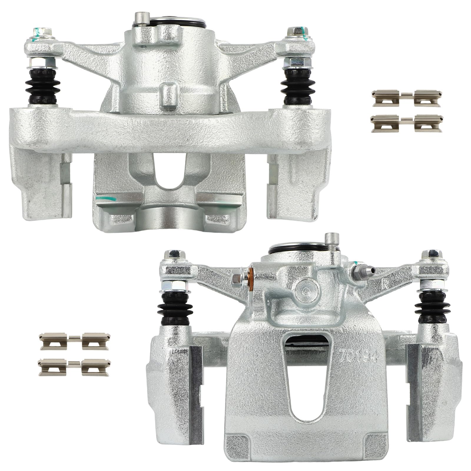 SCITOO 18B5501 18B5500 Rear Left &amp; Right Disc Brake Calipers w/Bracket Fit for Ford for F-150 2015-2017, Single Piston