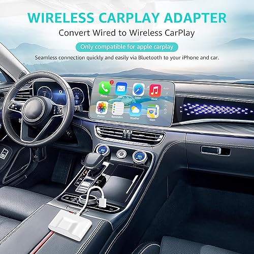 Miniatura 2 de ISIX Adaptador inalámbrico CarPlay/dongle para automóviles CarPlay con cable de fábrica, Plug & Play Auto Connect sin demora para automóviles Año