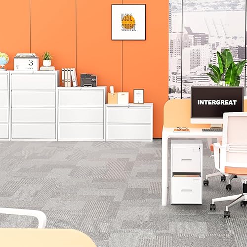 Vista 98 de INTERGREAT Archivador vertical de 4 cajones, archivador de metal negro con cerradura, armarios altos con cerradura con 4 marcos ajustables