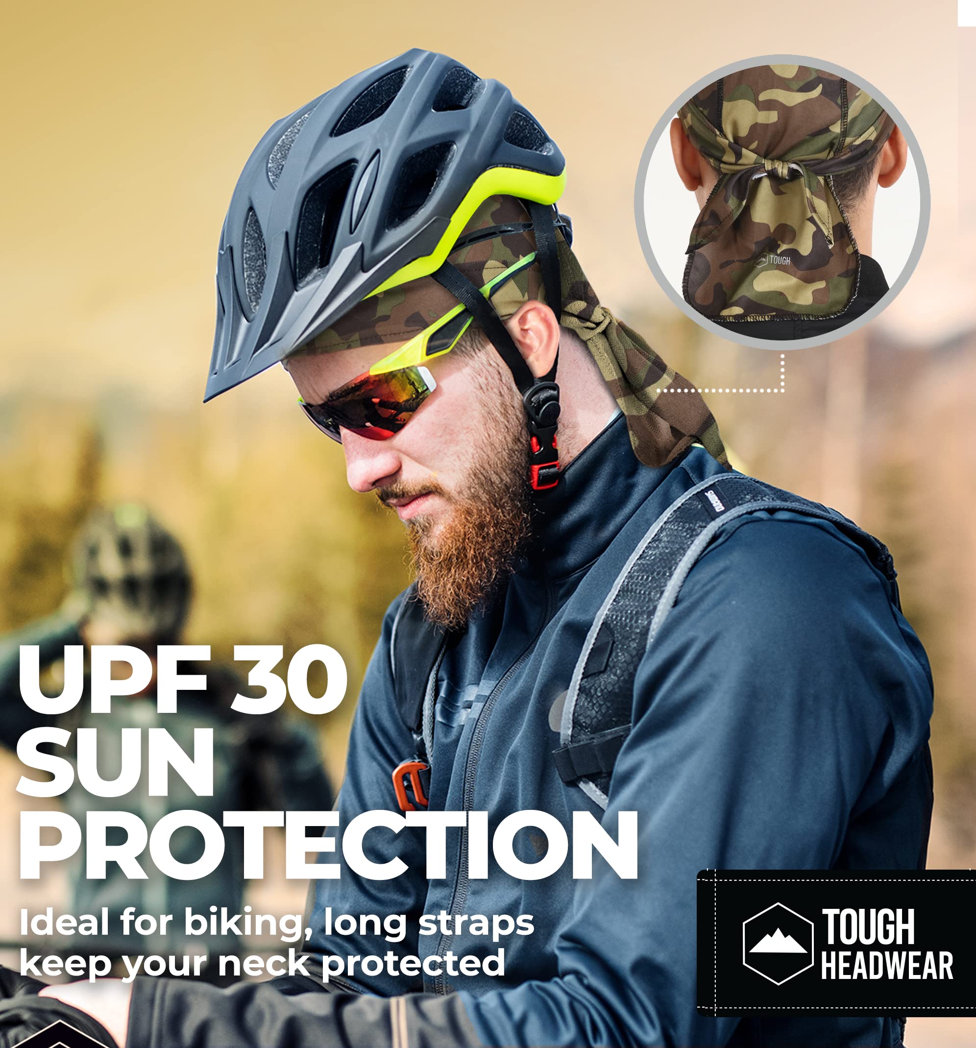 Cooling Helmet Liners - Do Rag Skull Caps for Men - Cooling Head Wraps Hard Hat Liner - — view 5