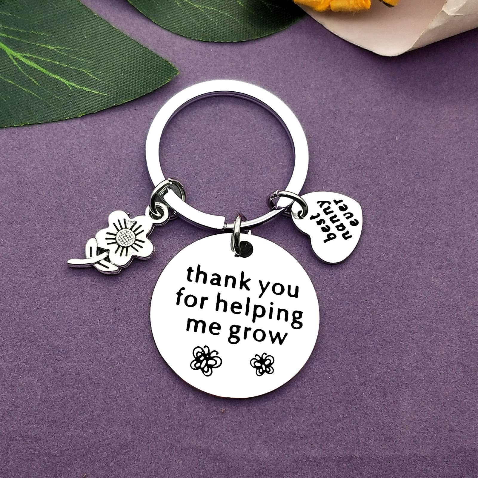 Vadaka Nanny Appreciation Jewelry Keychain Grandma Gift Nanny Gift from Grandchildren Thank You Present for Grandma Grandmother Babysitter Present Appreciation Gifts Christmas Birthday Gifts