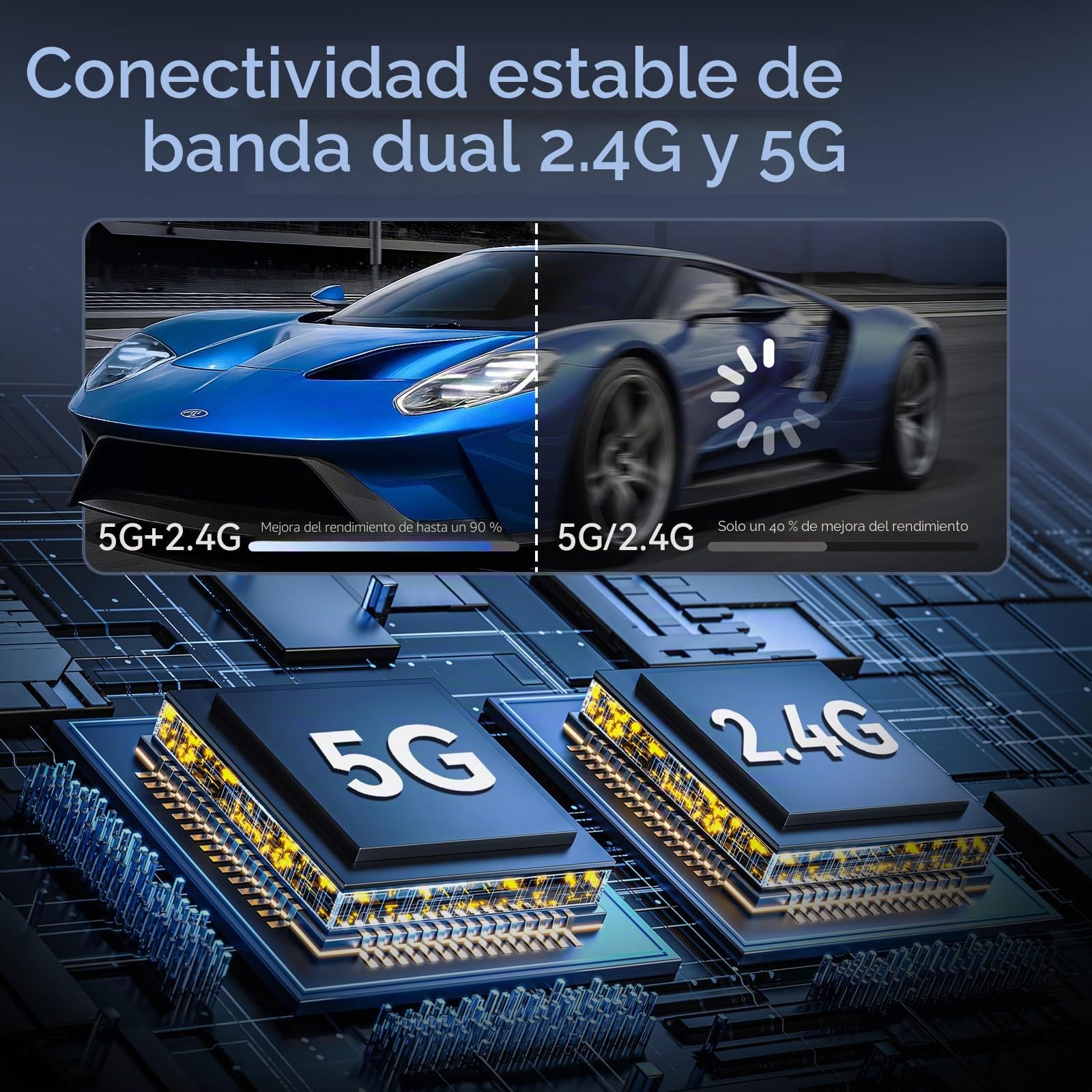 PWAYTEK Transmisor y Receptor HDMI inalámbrico 4K – 1080P a 60 Hz de Salida, Alcance de 164ft, Doble Banda 2,4 G/5G, Plug & Play para PC/Ordenador portátil/TV/proyector