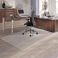 Vista 8 de Tapete grande para silla de oficina para suelo de madera dura, 45 x 53 pulgadas, protector de suelo transparente para silla de oficina en madera