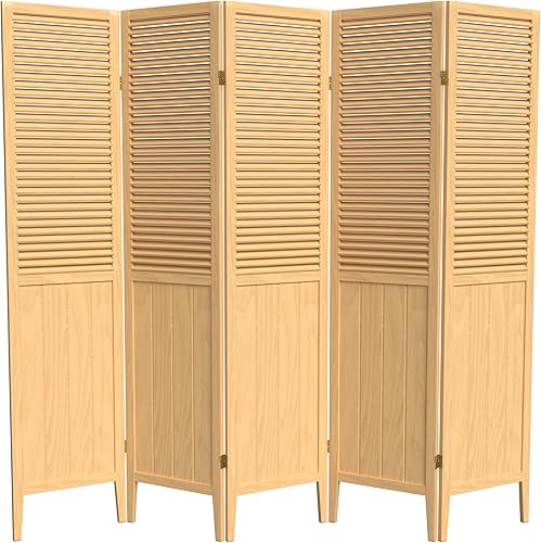 Miniatura 17 de Red Lantern Divisor de abalorio de 6 pies de alto, color negro, 3 paneles Negro -,Natural,Rosewood,Blanco,Miel